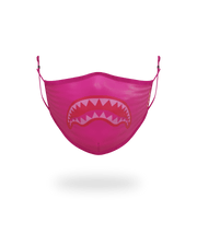 ADULT PINK SHARK FORM-FITTING FACE MASK