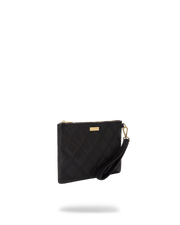 NOIR QUILT GOLD CHAIN SHARK CROSSOVER CLUTCH