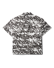 GRAFFITI SHORT SLEEVE BUTTON FRONT SHIRT