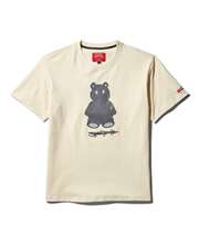 SHORT SLEEVE GRAPHIC MONEY BEAR T-SHIRT (APRICOT)